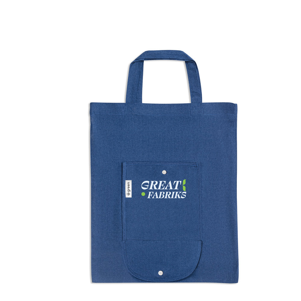 Siena. Foldable Bag In Cotton (50%), Recycled Cotton (30%) And Polyester (20% Rpet) (140 G/M²)