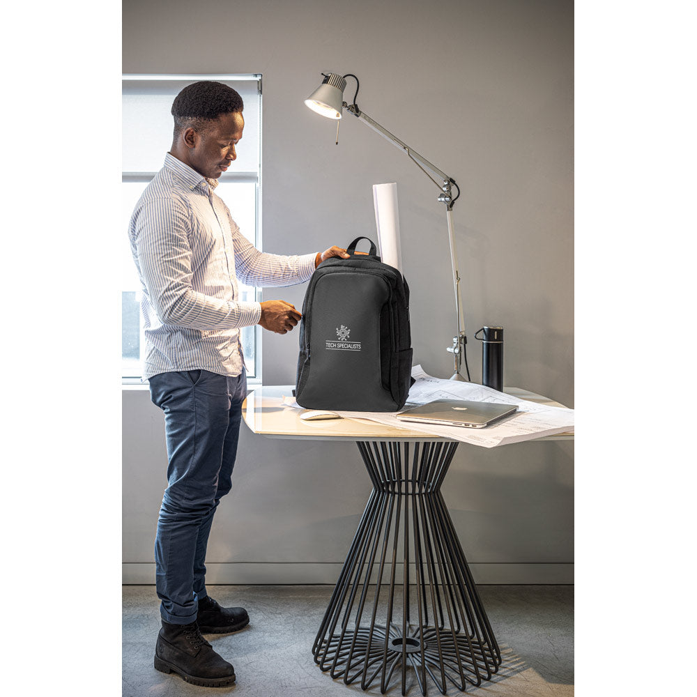 Drammen. Laptop Backpack In High-Density 600D Recycled Polyester