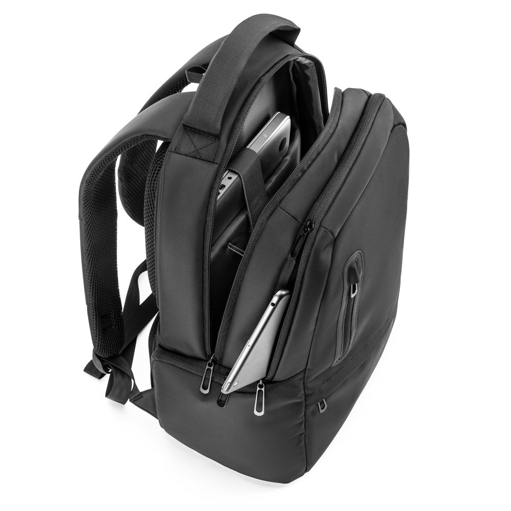 Boston Solid. 17" Laptop Rucksack Made From 150D Nylon With 2 Padded Compartments
