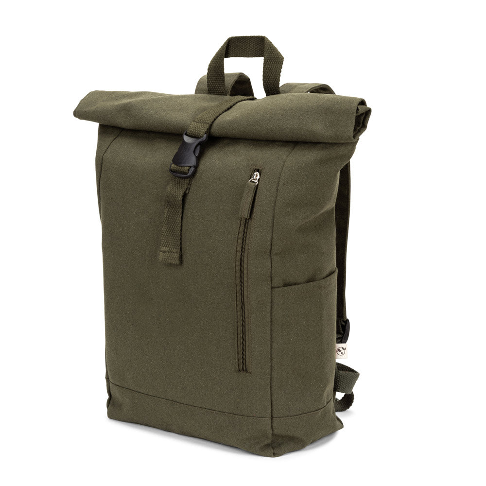 Saint. Roll Top Backpack In Recycled Cotton And Recycled Polyester (380 G/M²)