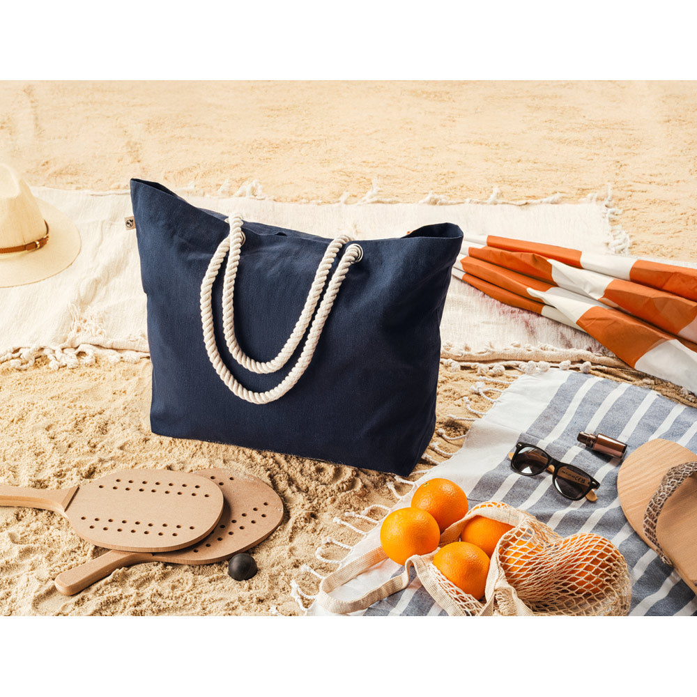 Athens. Beach Bag In Recycled Cotton (70%) And Recycled Polyester (30%) (220 G/M²)