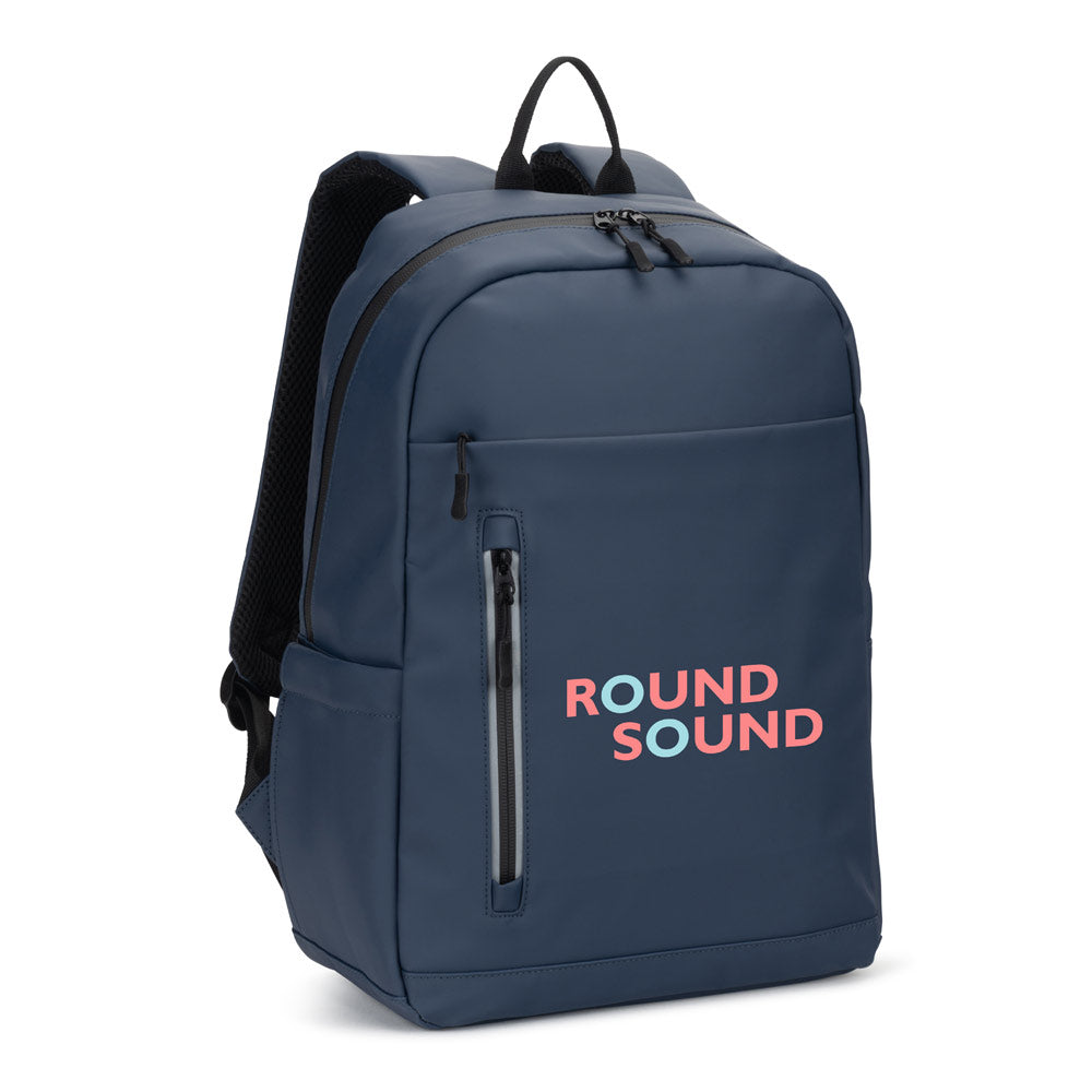 Noumea. Pu Laptop Rucksack (16"), With Water-Resistant Zips