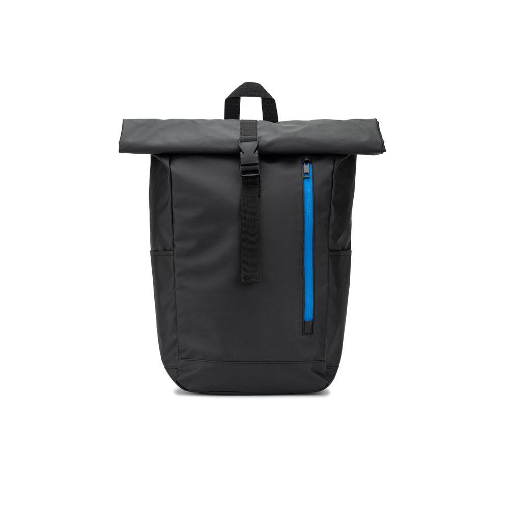 Osasco Bpack. Roll Top Backpack With A Zip System Design That Allows The Top To Be Rolled Up To Fit The Volume Of The Backpack, Made From 600D Recycled Polyester