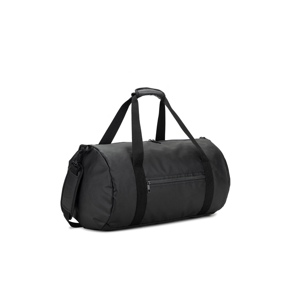 Osasco Sport. Cylindrical Sports Bag In High-Density 600D Recycled Polyester With Side Compartment For Shoes