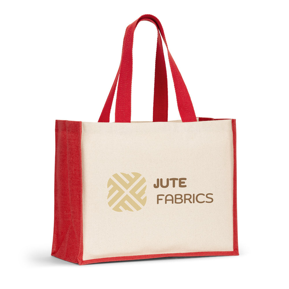 Helsinque Colour. Canvas Bag (320 G/M²), With Bottom And Sides In Laminated Jute (350 G/M²) In Colors