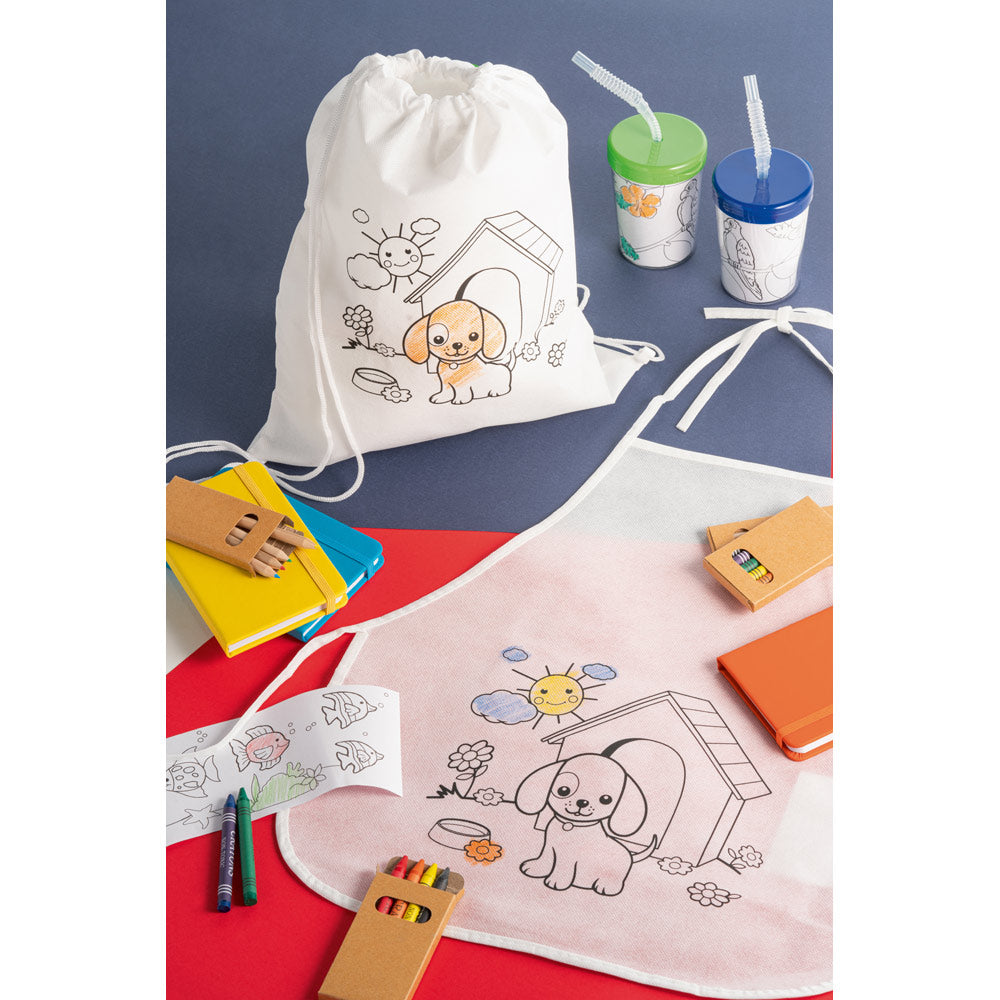 Draws. Children's Drawstring Bag For Colouring (80 G/M²)