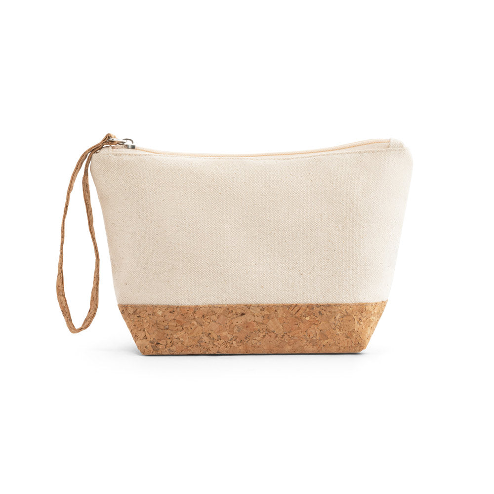 Blanchett. 100% Cotton And Cork Toiletry Bag