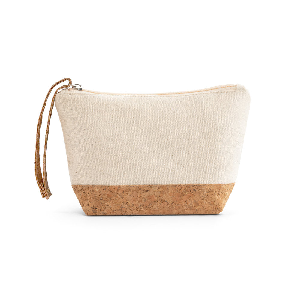 Blanchett. 100% Cotton And Cork Toiletry Bag
