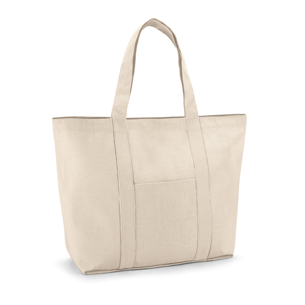 Ville. 100% Cotton Canvas Bag With Front And Inside Pocket (280 G/M²)