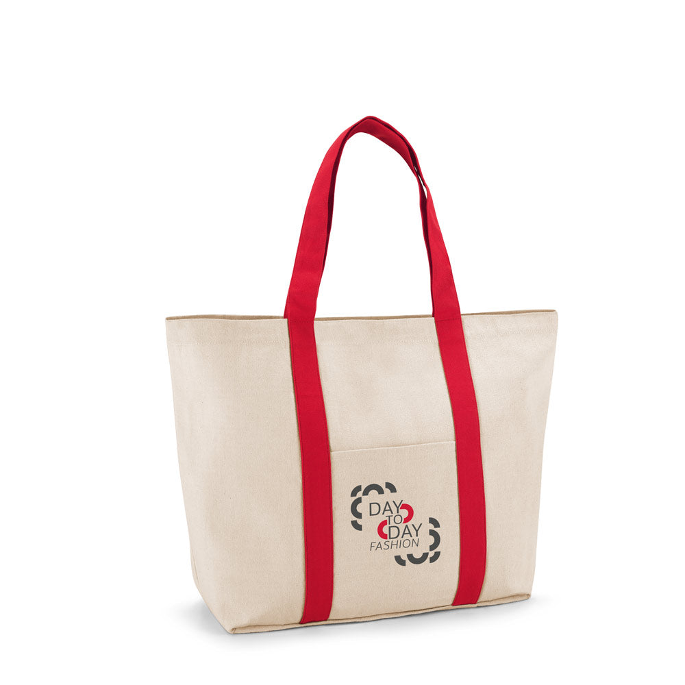 Ville. 100% Cotton Canvas Bag With Front And Inside Pocket (280 G/M²)