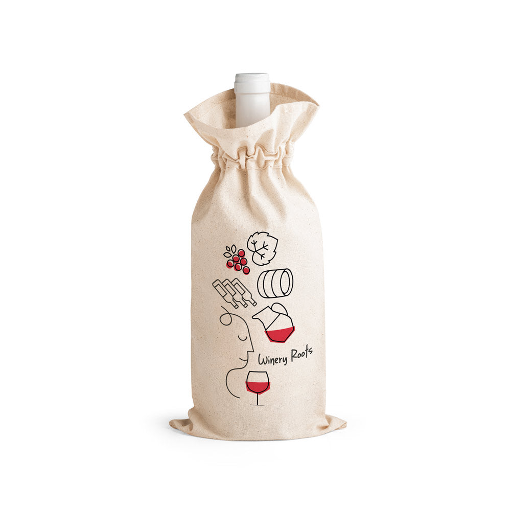 Jerome. 100% Cotton Bag For Bottle (180 G/M²)