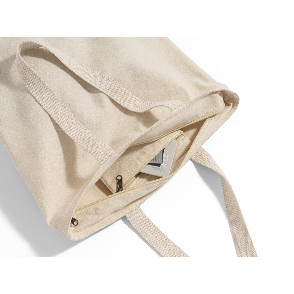 Hackney. 100% Cotton Bag With Zipper (280 G/M²)