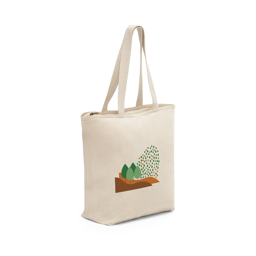 Hackney. 100% Cotton Bag With Zipper (280 G/M²)