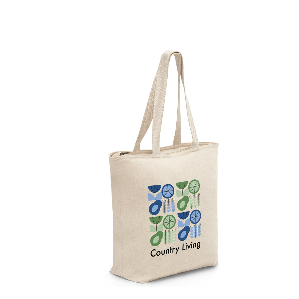 Hackney. 100% Cotton Bag With Zipper (280 G/M²)