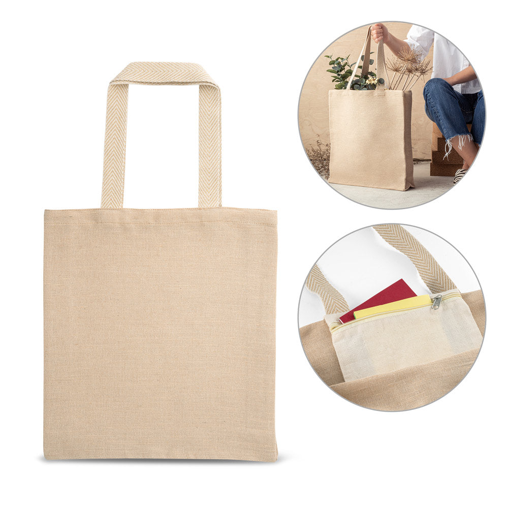 Padova. Juco Bag (275 G/M²) With Inner Pocket In 100% Cotton (120 G/M²)