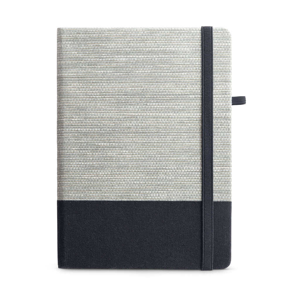 Rousseau. A5 Notepad In Straw Fibre And Cotton Canvas With Lined Pages
