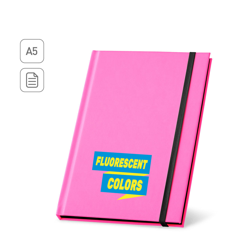 Watters. A5 Notebook In Fluorescent Pu With Lined Pages