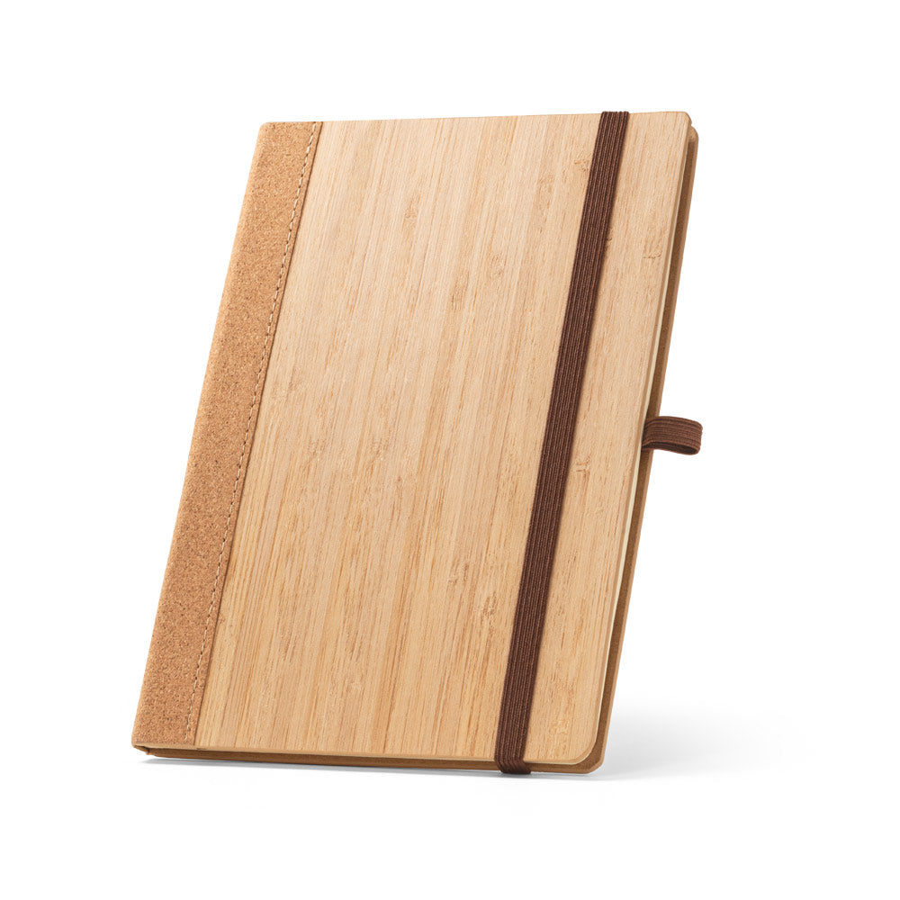 Orwell. A5 Notebook In Bamboo And Cork Sheets With Lined Sheets