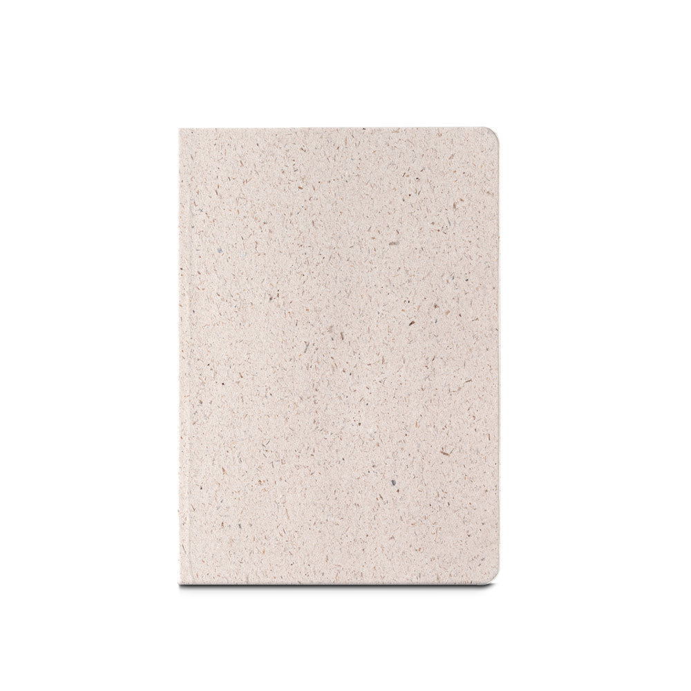 Organic Semi-Rigid. A5 Notepad With Semi-Rigid Cover Made From Organic Elephant Matter (80%)