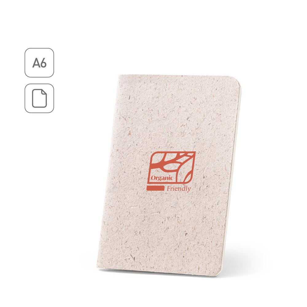Organic Soft. A6 Notepad With Flexible Cover Made From Organic Elephant Matter (80%)