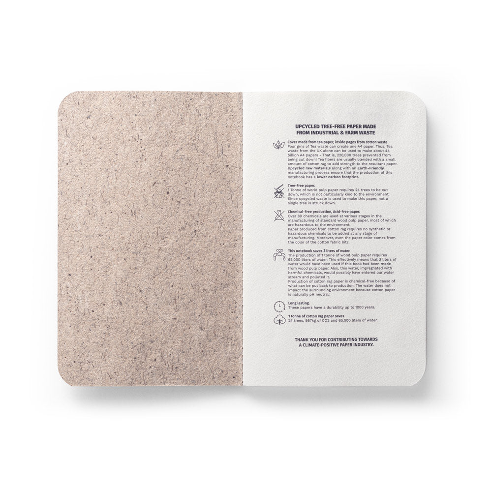Teapad Soft. A6 Notepad With Flexible Cover Made From Tea Leafs Waste (65%)