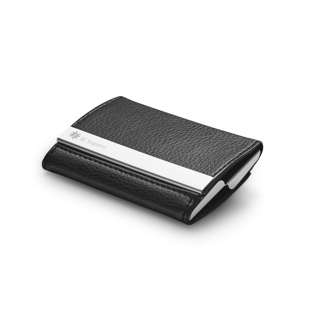 Lone. Double Card Holder In Metal And Pu
