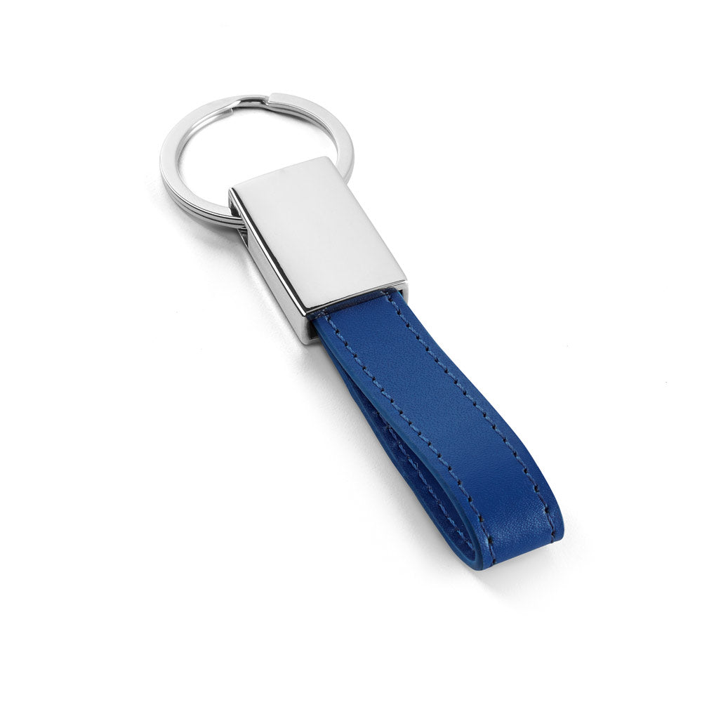 Watoh. Round Metal And Pu Keyring