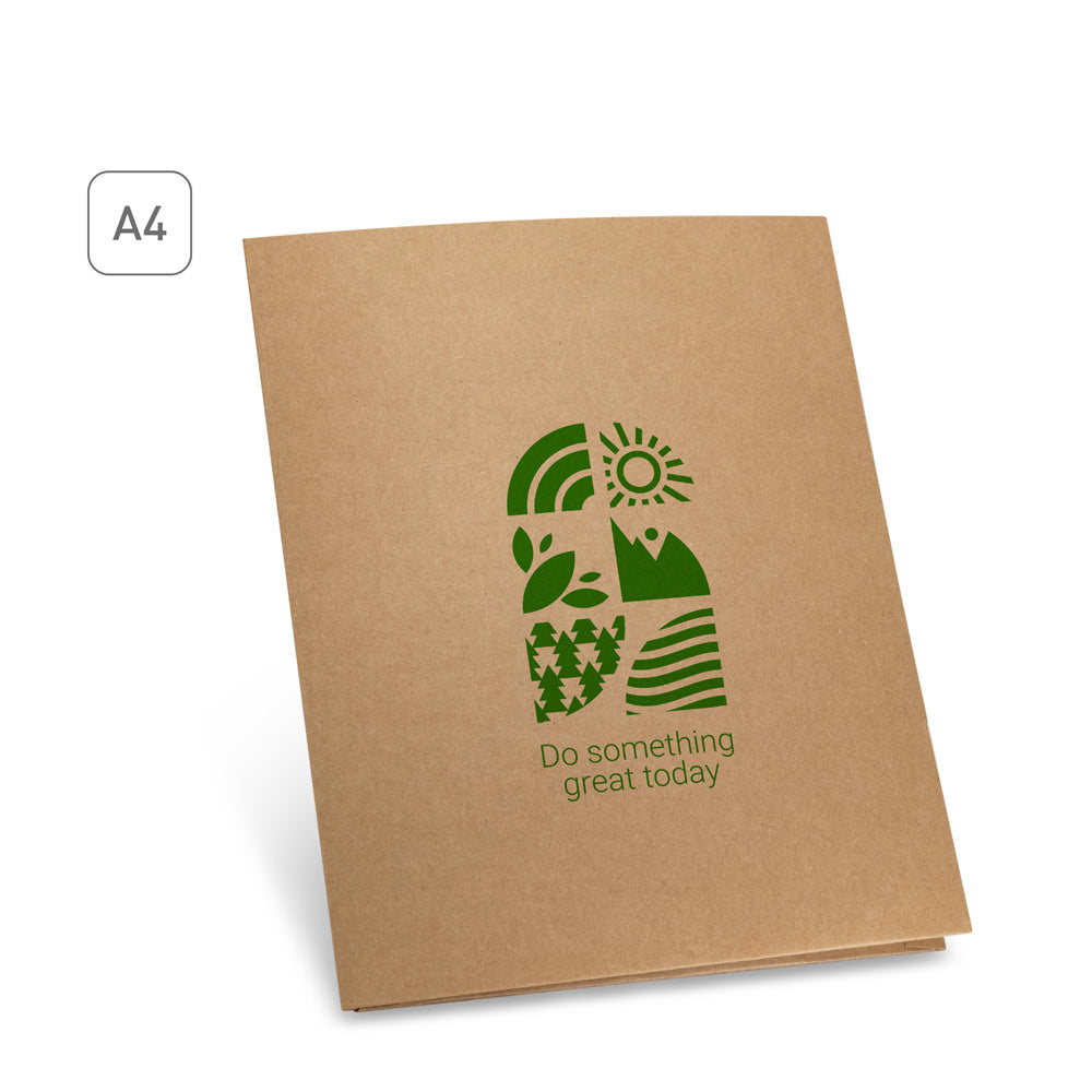 Puzo. A4 100% Recicled Paper Document Folder (400 G/M²)