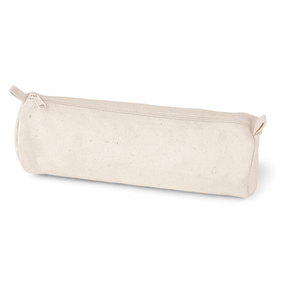 Schooli. 100% Cotton Canvas Pencil Case (290 G/M²) With A Cylindrical Design