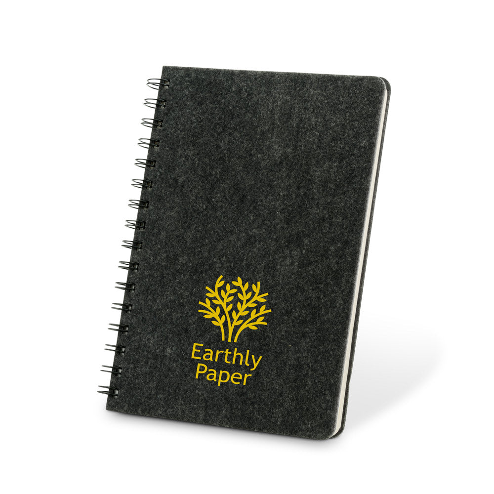 Mishima. A5 Notebook With Semi-Hard Cover In Recycled Felt (100% Rpet) With Rings And Lined Pages