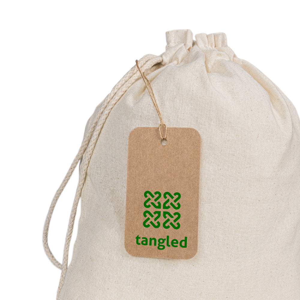 Label Rectangular. Label Made From 100% Recycled Paper (700 G/M²) In A Rectangular Shape