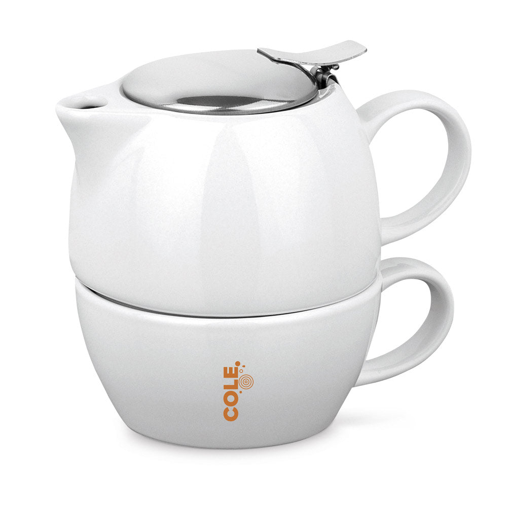 Cole. Porcelain Tea Set 2 In 1