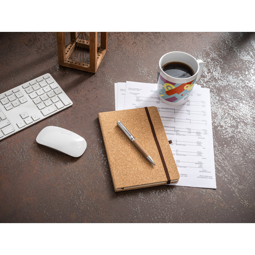 Hawkins A5. A5 Cork Notebook With Plain Pages