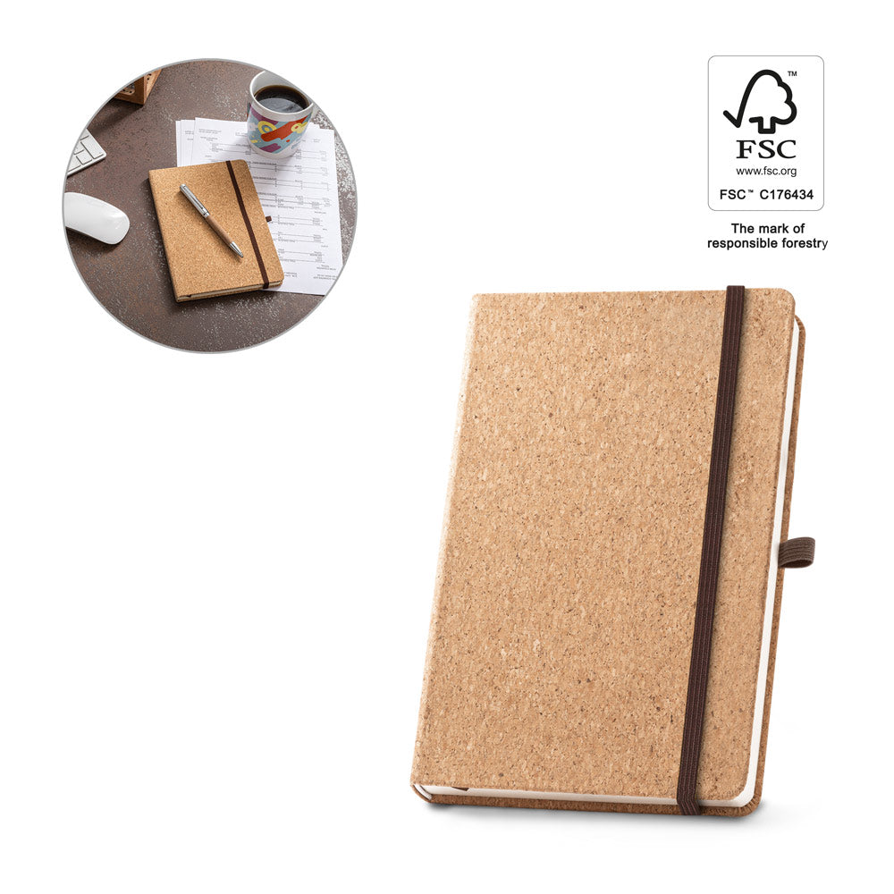 Hawkins A5. A5 Cork Notebook With Plain Pages