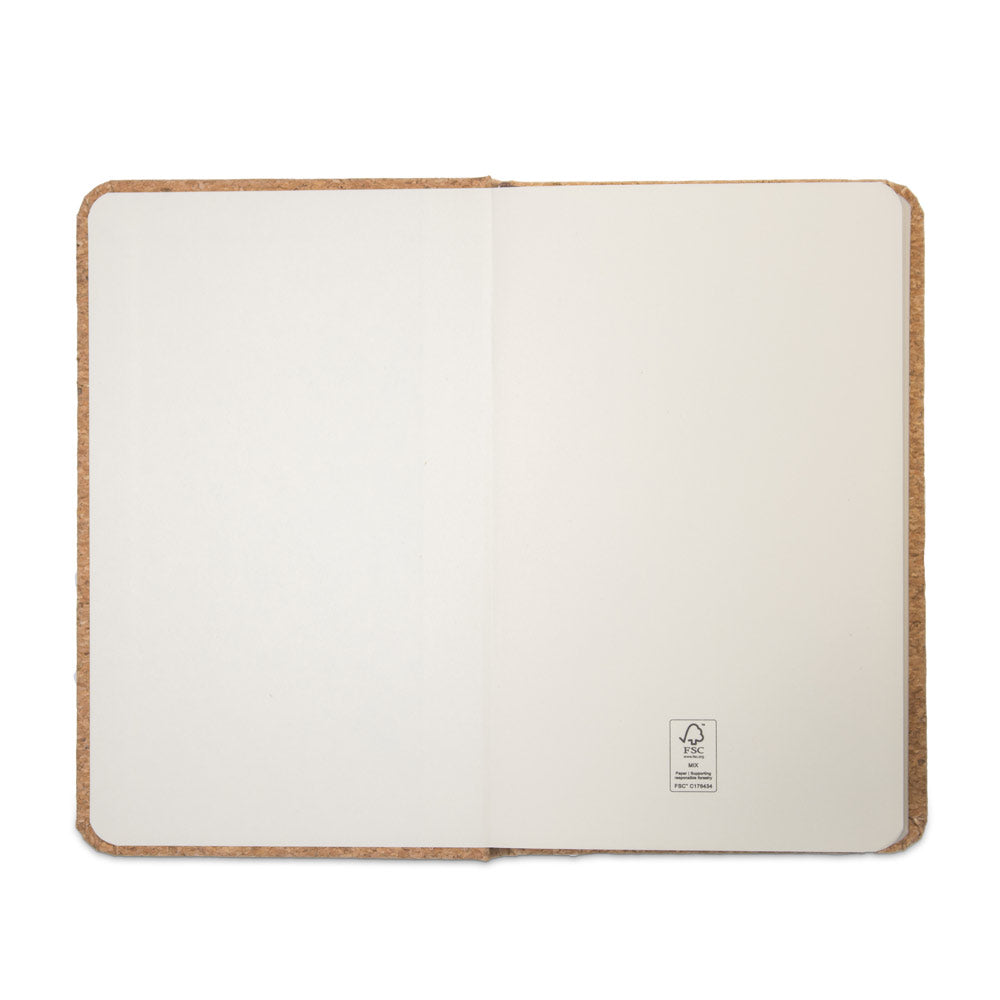 Hawkins. Pocket Cork Notebook With 160 Plain Pages