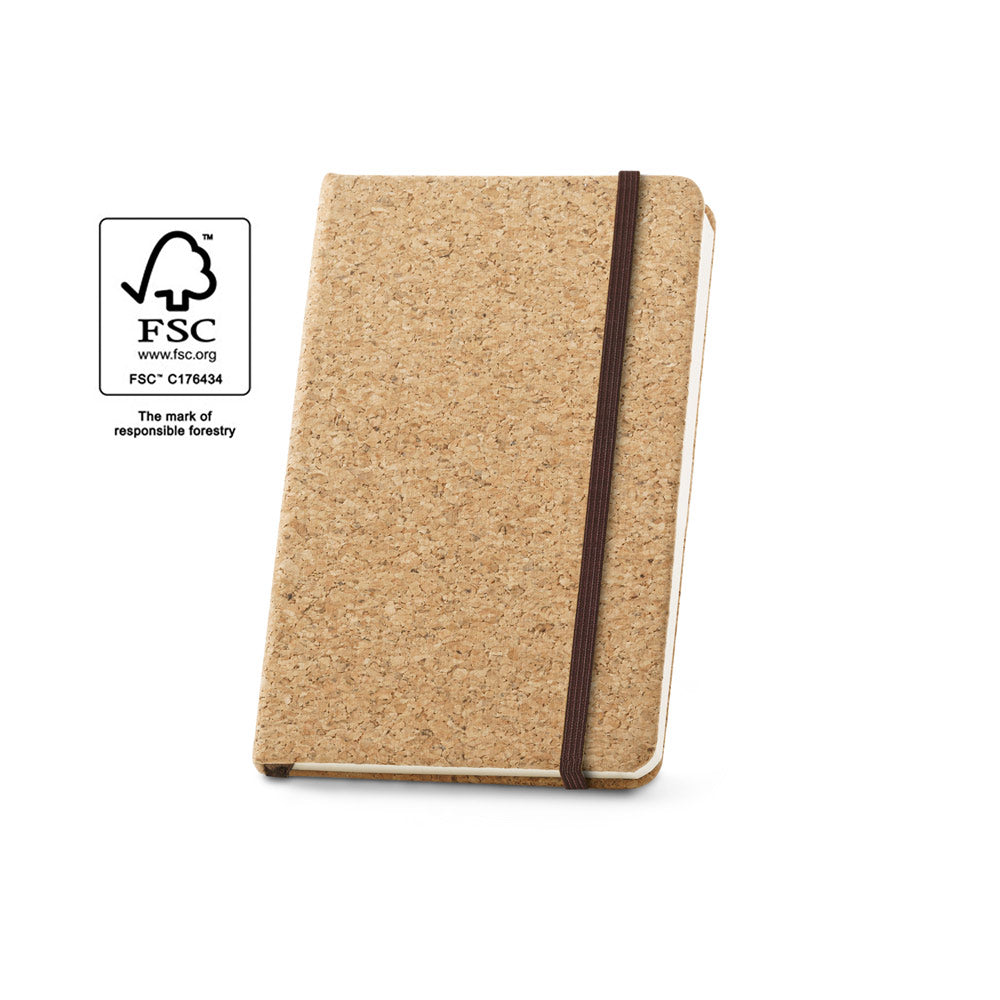 Hawkins. Pocket Cork Notebook With 160 Plain Pages