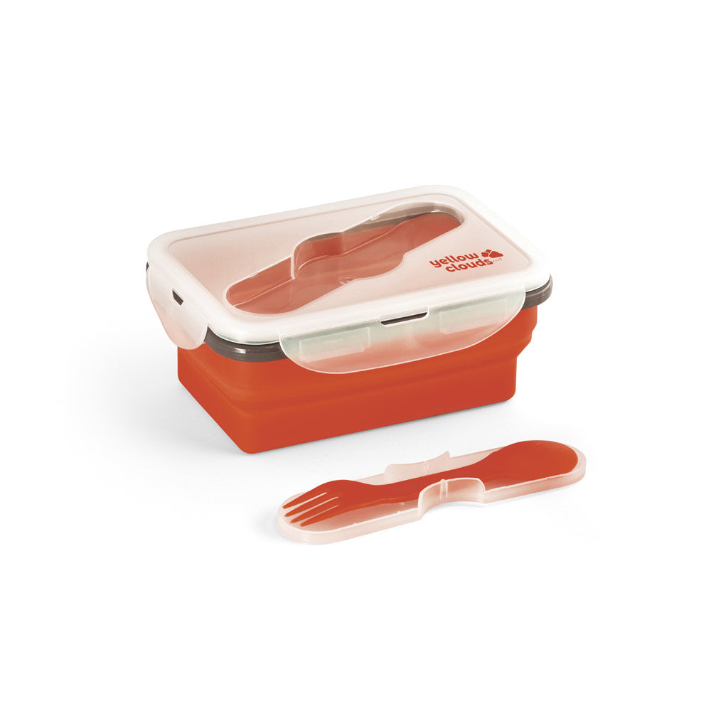 Saffron. Lunch Box. Retractable Hermetic Box In Silicone And Pp 640 Ml