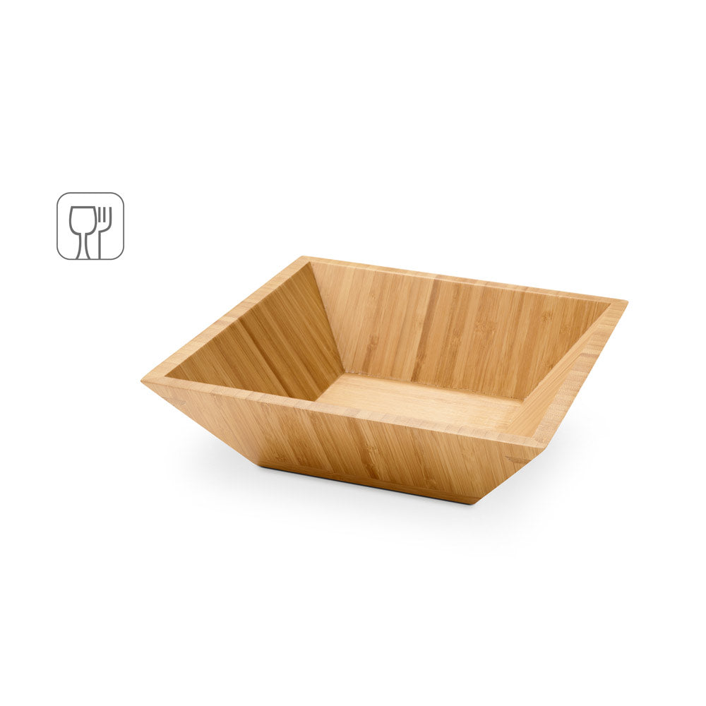 Pepper. Square Bamboo Salad Bowl