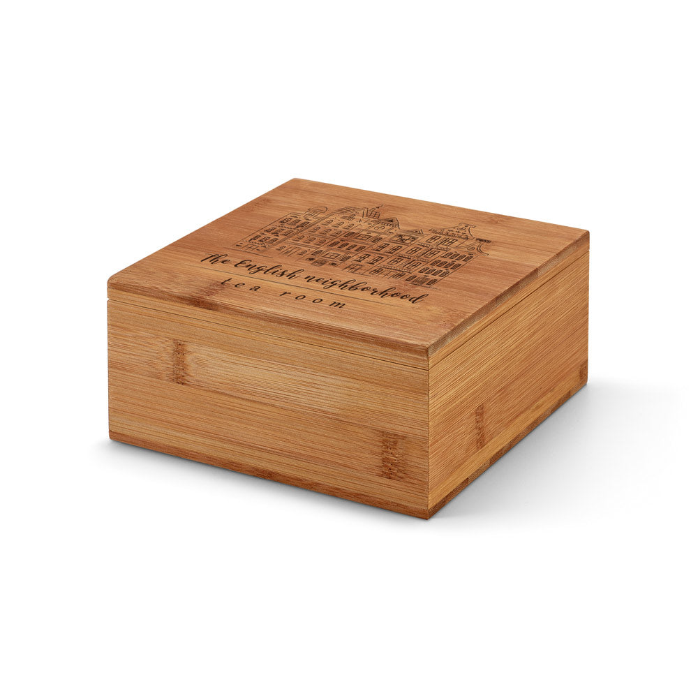 Arnica. Bamboo Tea Box With 4 Compartments And Magnet Closure