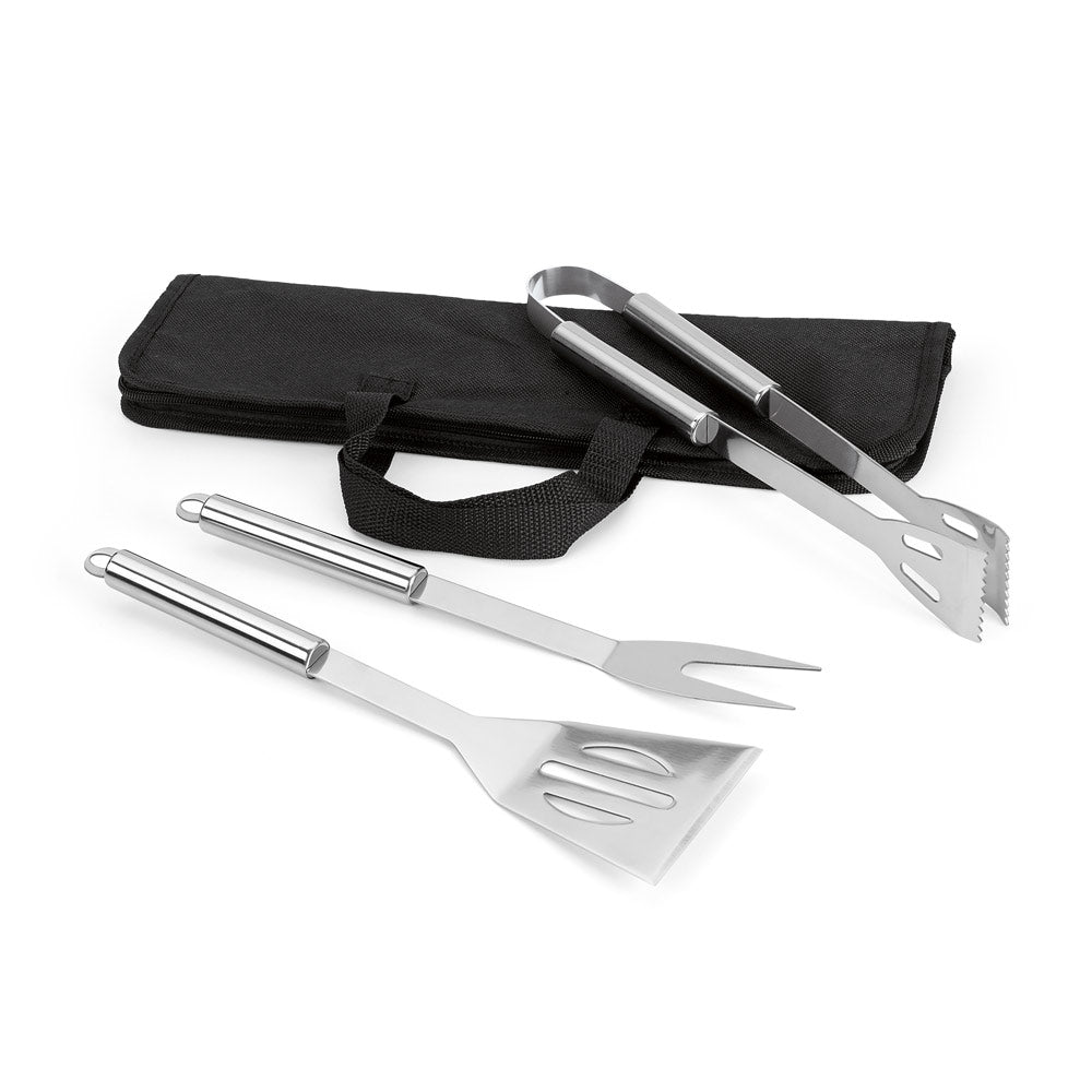 Soares. Barbecue Set With 3 Stainless Steel Pieces