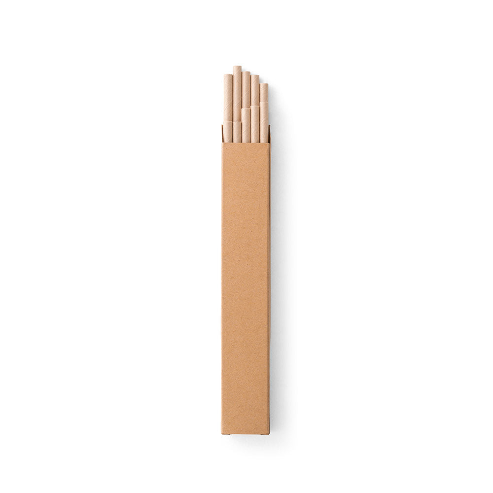 Lamone. Set Of 10 Kraft Paper Straws