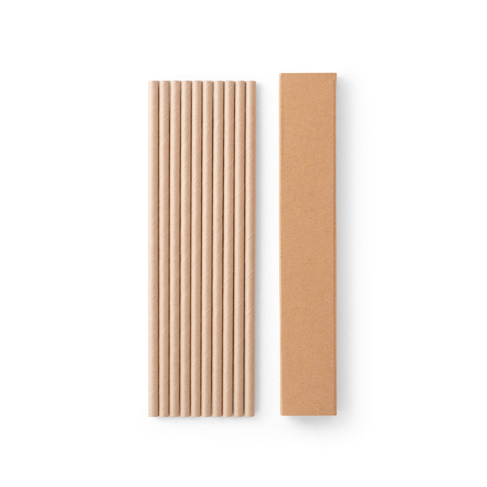 Lamone. Set Of 10 Kraft Paper Straws