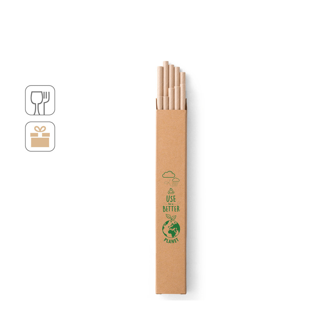 Lamone. Set Of 10 Kraft Paper Straws