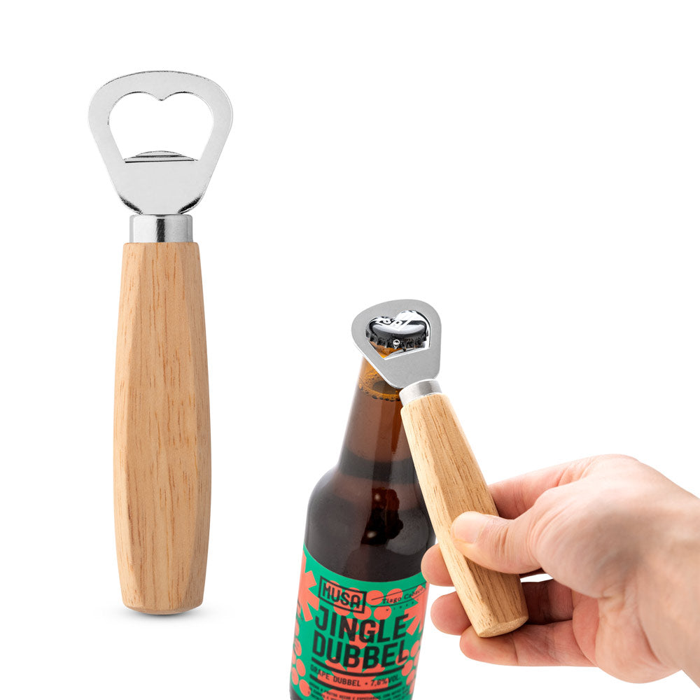 Holz. Bottle Opener In Metal And Wood