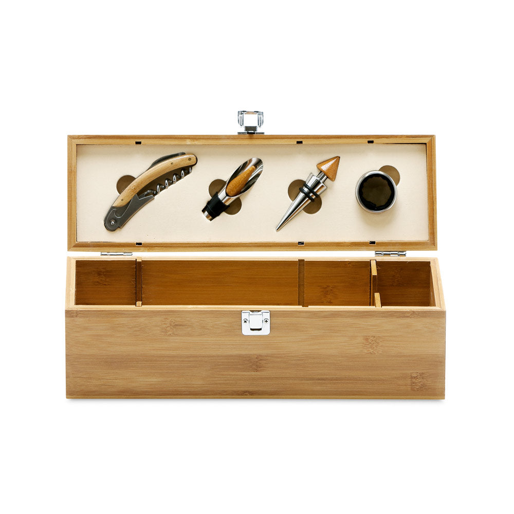 Syrah. Bamboo, Abs And Stainless Steel Wine Set