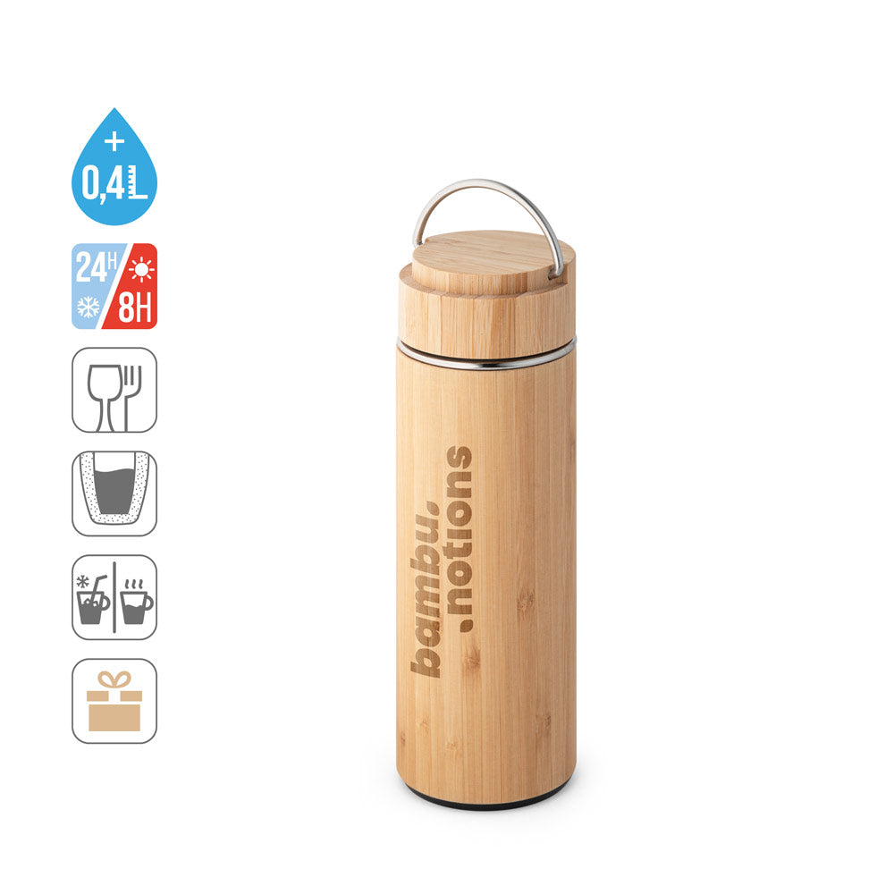 Sow. Bamboo And Stainless Steel Thermos 440 Ml