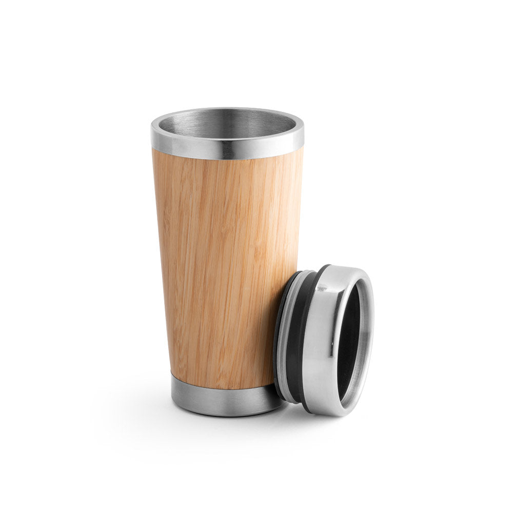 Pietro. Bamboo And Stainless Steel Travel Cup 500 Ml