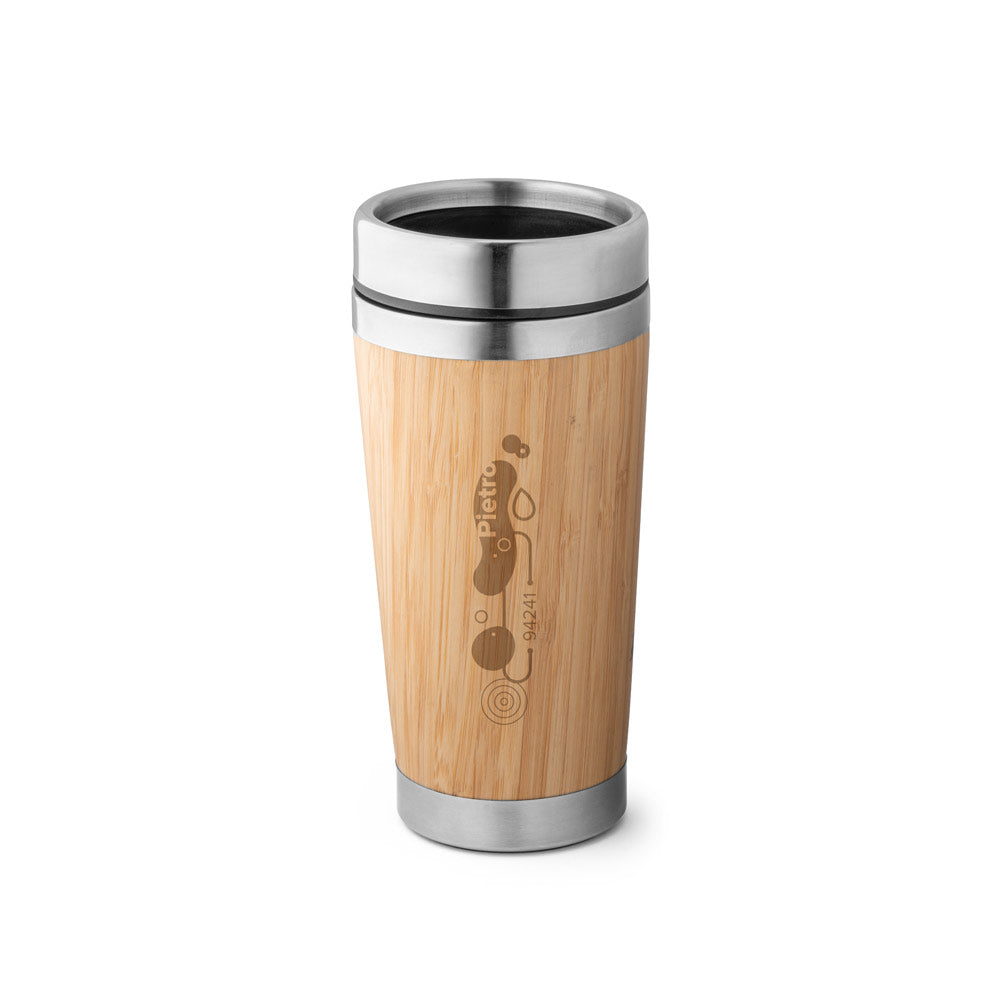 Pietro. Bamboo And Stainless Steel Travel Cup 500 Ml