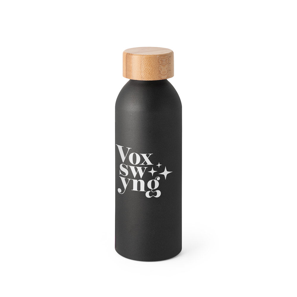 Queta. Aluminium Bottle With Bamboo Lid 550 Ml