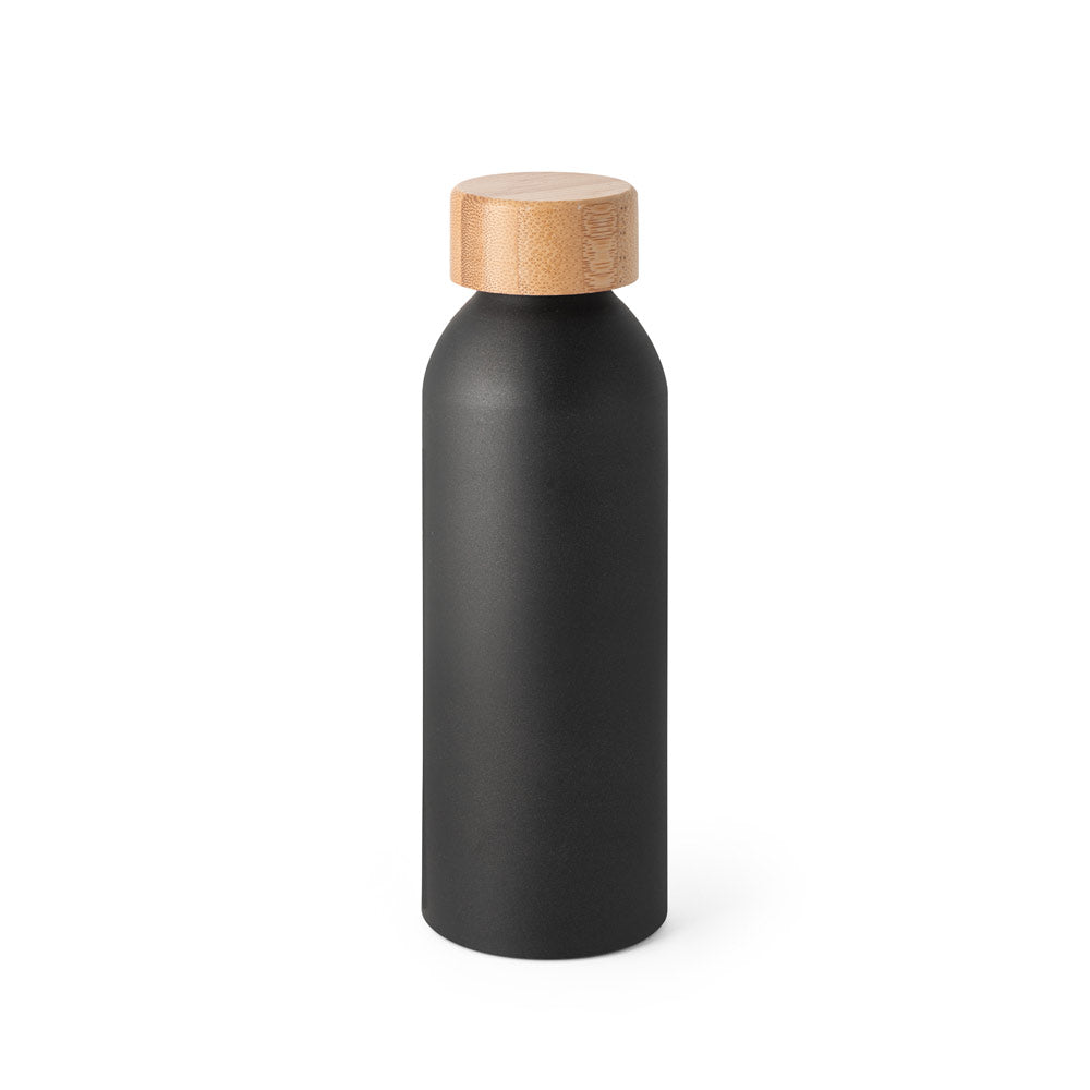 Queta. Aluminium Bottle With Bamboo Lid 550 Ml